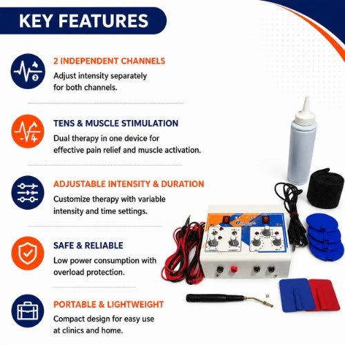 medansh portable tens 2 channel muscle stimulator key features for pain relief therapy