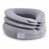 medishield cervical traction massager with soft layered neck support and adjustable closure for cervical support and relaxation