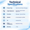 medishield cervical traction massager technical specifications with sensor-based height adjustment, massage mode, breathable microfiber material and 1 year warranty