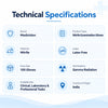 medvision nitrile examination gloves technical specifications with nitrile material, latex-free construction, pack of 100 gloves and clinical laboratory use