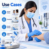 medvision nitrile examination gloves use cases for doctor clinics, hospitals, dental setups and laboratory tasks
