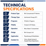 mini computerised ift machine technical specifications for physiotherapy and rehabilitation use