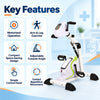 motorized electric mini exerciser key features including arm and leg exercise, adjustable console angle, simple controls and guided repetitive movement