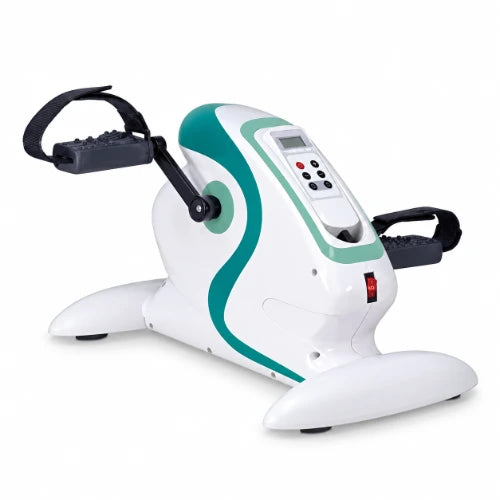 motorized pedo cycle for arm and leg exercise with digital control panel, adjustable pedals and compact rehabilitation design