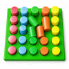 multi color round peg board with 25 colorful pegs for occupational therapy, fine motor practice and hand coordination training