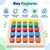 multi color square peg board key features including 25 square pegs, multicolor design, fine motor practice, hand-eye coordination and home or therapy use