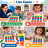 multi color square peg board use cases for occupational therapy, fine motor training, color sorting and home learning activities