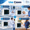 multiparameter patient monitor use cases for icu monitoring, bedside care, clinic monitoring and professional home care