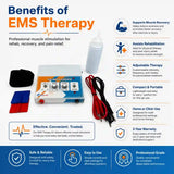 Benefits of EMS therapy with 2-year warranty muscle stimulator – muscle recovery rehabilitation adjustable portable home clinic