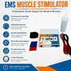 EMS Muscle Stimulator 2-year warranty feature highlights – dual channel adjustable intensity rehabilitation nerve stimulation portable