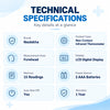 naulakha infrared thermometer technical specifications with non contact forehead measurement, 15 reading memory, 2 aaa batteries and 1 year warranty