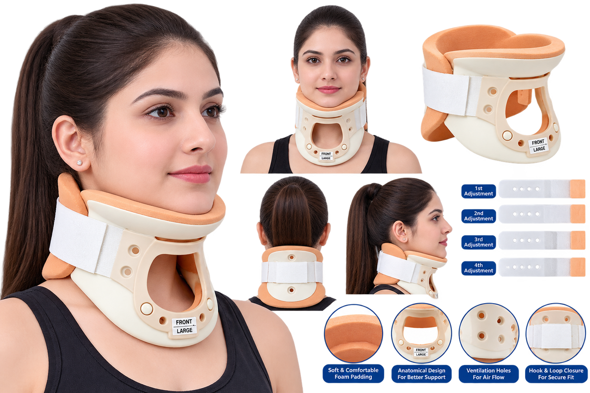 Cervical Collar with 4 Adjustments for Adult Neck Support