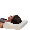 Meddey neck support cervical memory foam pillow 23x13x3.5 inch in white contour design for head neck and shoulder support