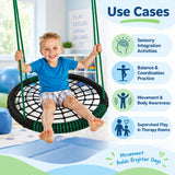 nest swing use cases for sensory integration activities, balance and coordination practice, movement training and supervised therapy play
