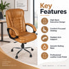 octavia series ergonomic leather office chair key features including high-back executive design, padded armrests, comfort-focused seating, smooth rolling base and professional leather-look finish