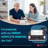 Omron HEM-7530T blood pressure and ECG monitor used for home heart health monitoring