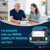 Omron HEM-7530T blood pressure and ECG monitor used for home heart health monitoring