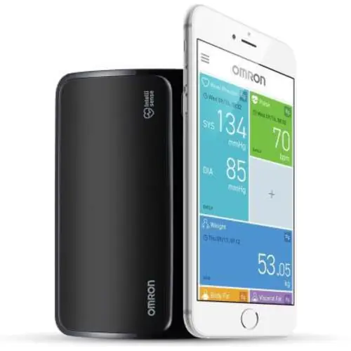 Omron HEM-7600T blood pressure monitor with Bluetooth smartphone connectivity