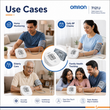 omron 7121J BP monitor with hypertension Indicator | digital BP machine uses 