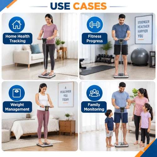 omron hbf-375 use cases for home health tracking, fitness progress, weight management and family monitoring