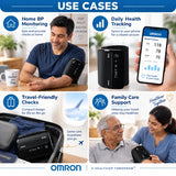 omron hem-7600t use cases for home blood pressure monitoring, daily health tracking, travel-friendly checks and family care support