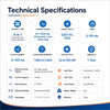 physio studio 6 in 1 physiotherapy machine technical specifications