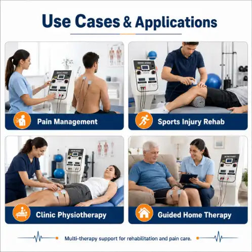 physio studio 6 in 1 physiotherapy machine use cases for pain management sports injury rehab clinic therapy and home therapy