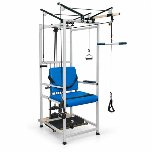 multi exercise physiotherapy chair with pulley system for arm and leg rehabilitation training