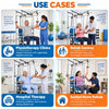 chair based pulley therapy unit with t-pulley system for physiotherapy and rehabilitation use