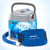 polar care kodiak ice machine with blue therapy pad and hose for cold therapy and compression support