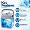 polar care kodiak ice machine key features showing continuous cold therapy, built-in pump, easy-to-use controls and portable design
