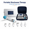 portable shockwave therapy machine with handpiece therapy heads and carrying case