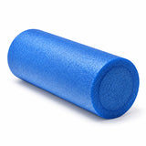 blue full round 90 cm exercise foam roller for stretching, mobility, balance training and home fitness