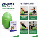 sanctband gym ball green 65 cm use cases for fitness rehabilitation balance and daily exercise