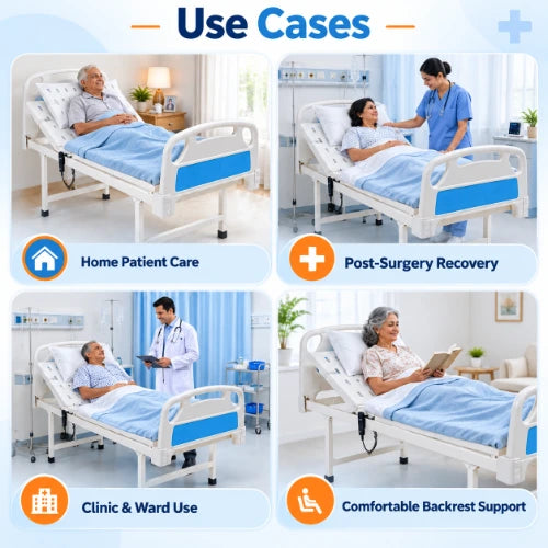 semi fowler electric hospital bed use cases for home patient care, post-surgery recovery, clinic and ward use, and comfortable backrest support