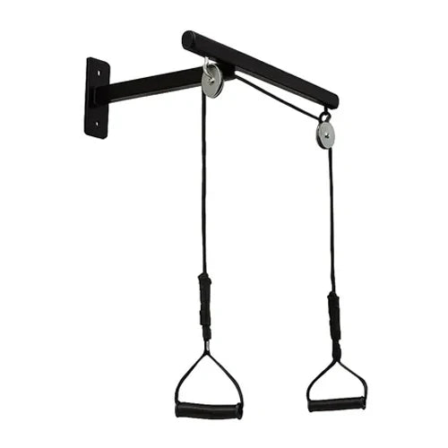 Shoulder T Pulley hooked over a door for frozen shoulder rehabilitation exercises