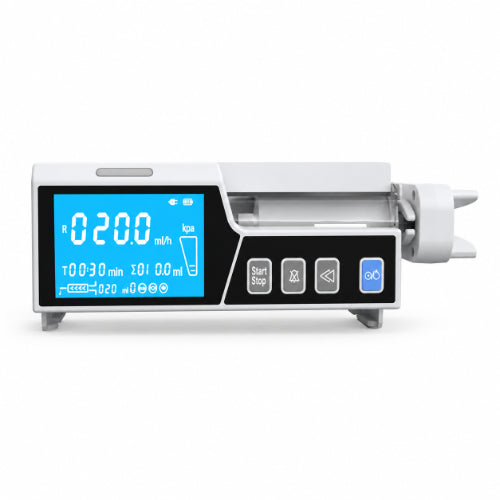 sp08 syringe infusion pump product image isolated on white background with digital display and control panel
