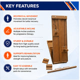 standing unit reciprocal with incline key features for physiotherapy rehabilitation
