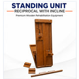 standing unit reciprocal with incline wooden rehabilitation equipment