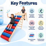 steam roller occupational therapy equipment key features showing sensory stimulation, motor planning, bilateral coordination, heavy-work activities and solid wooden construction