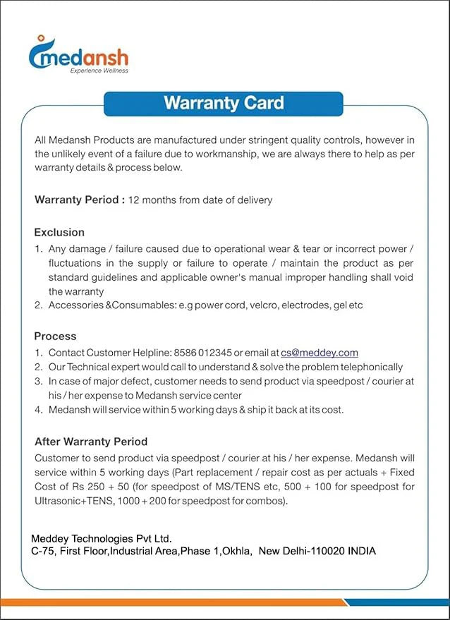 Ultrasonic 1MHz 3MHz machine specifications features India Meddey