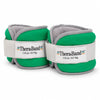 theraband comfort ankle and wrist weights 0.7 kg each in green with adjustable secure straps and soft terrycloth lining