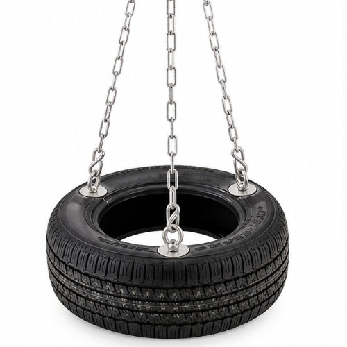 tyre swing deluxe with heavy-duty metal chains and durable rubber tyre for sensory integration therapy
