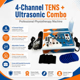 Ultrasonic 4-channel TENS combo feature highlights – professional physiotherapy dual therapy clinic equipment