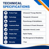 ultrasound therapy machine technical specifications for physiotherapy and rehabilitation