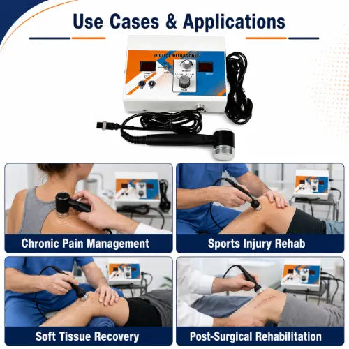 ultrasound therapy machine use cases for chronic pain management sports injury rehabilitation soft tissue recovery and post surgical rehabilitation