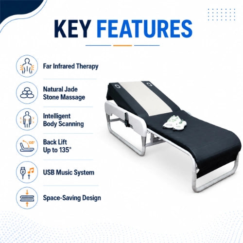 v3 jade massage bed key features with far infrared therapy natural jade stones body scanning and usb music system