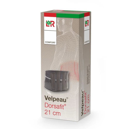 Velpeau Dorsafit Comfort 21 cm lumbar support belt packaging