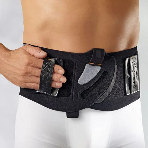 Velpeau Vertelibre lumbar support belt showing front strap adjustment