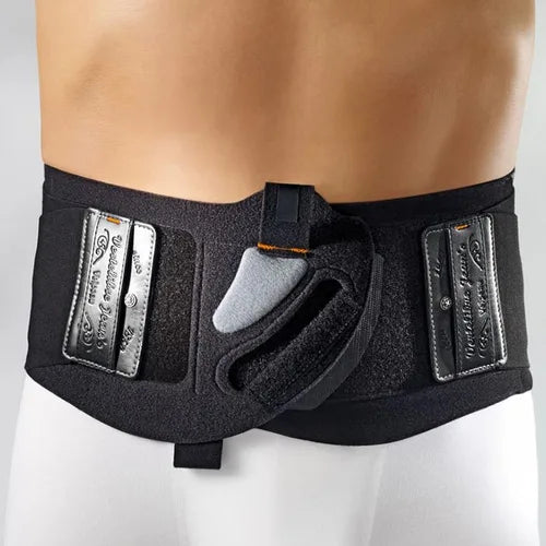 Velpeau Vertelibre lumbar support belt worn around the waist front view